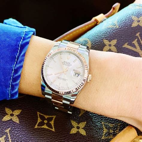 34mm rolex on woman's wrist|36mm watch on wrist female.